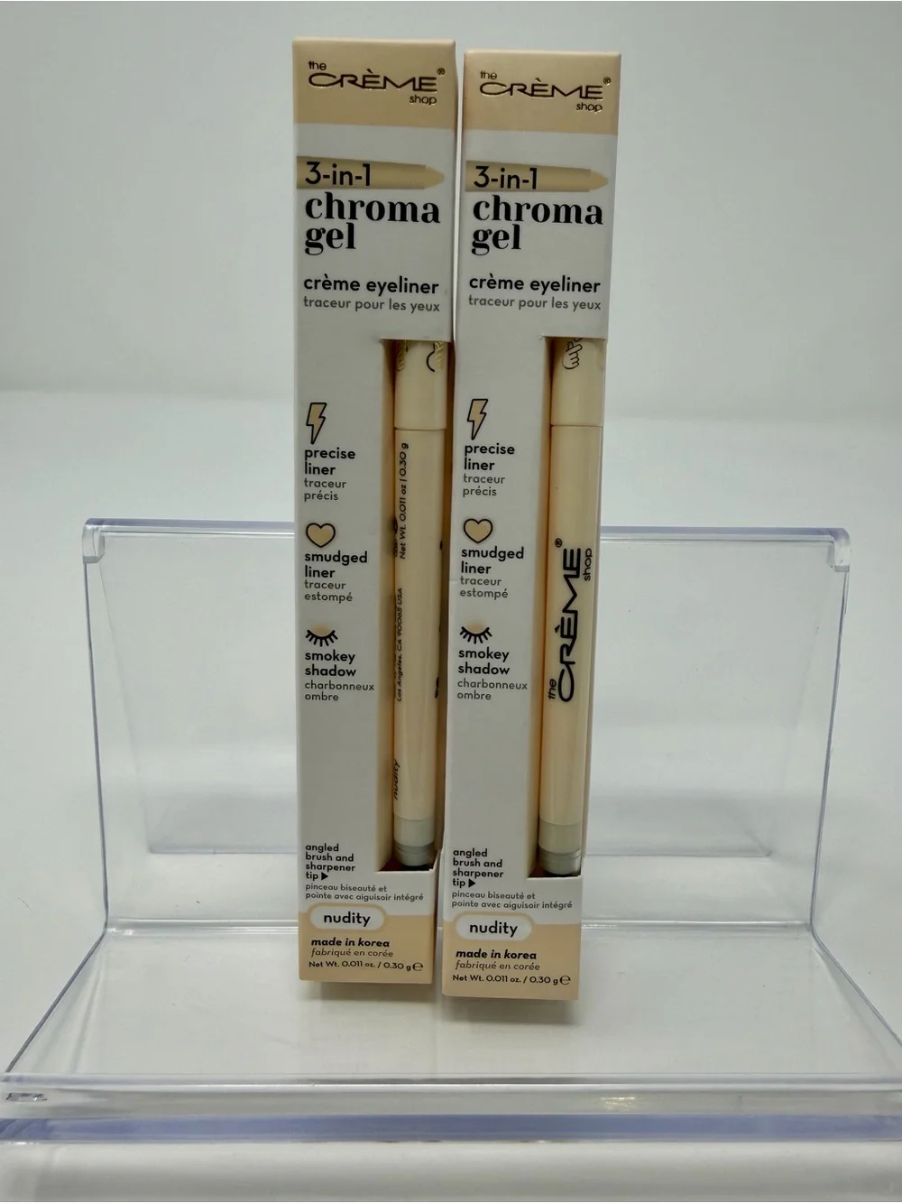 3-in-1 Chroma Gel Eyeliner - Nudity (Beige) - SET OF 2